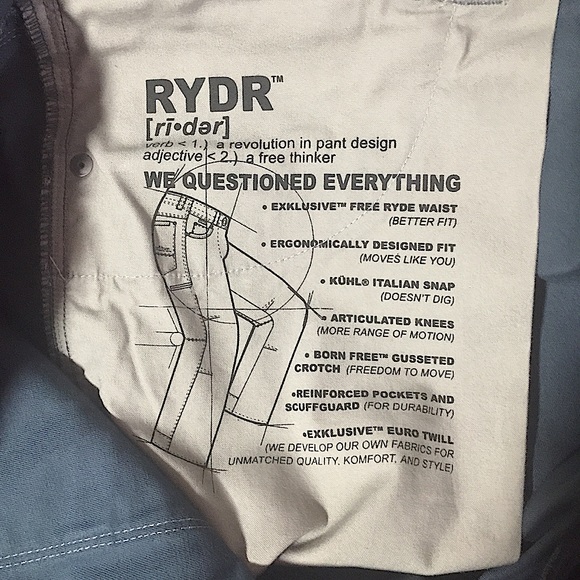 NWOT Kuhl vtg patina dye Rydr 38/30 - Picture 4 of 4